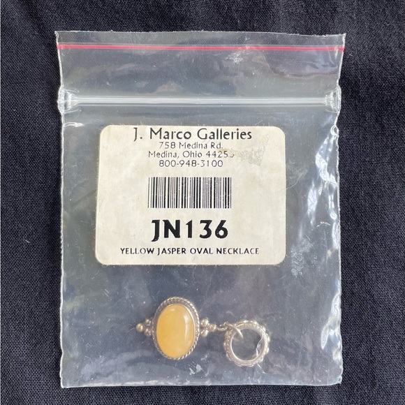 J. Marco Yellow Jasper 925 Sterling Silver Pendant - Picture 5 of 6